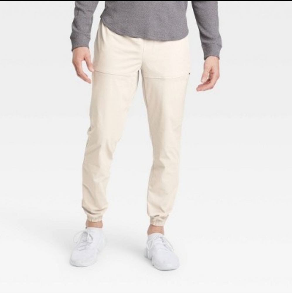 All In Motion Men's NWT Khaki Utility Tapered Jogger Pants Size 2XL